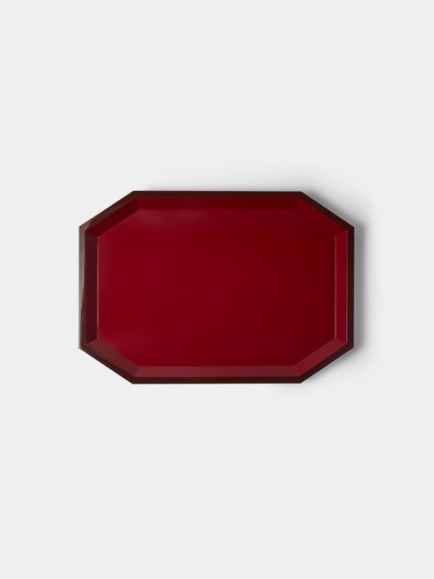 The Lacquer Company - Lacquered Small Octagonal Tray - Red - ABASK - 