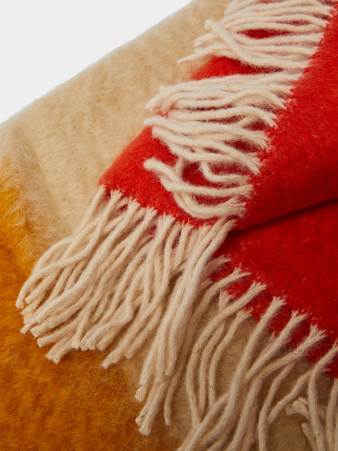 Loewe Home - Wool and Linen Striped Blanket -  - ABASK