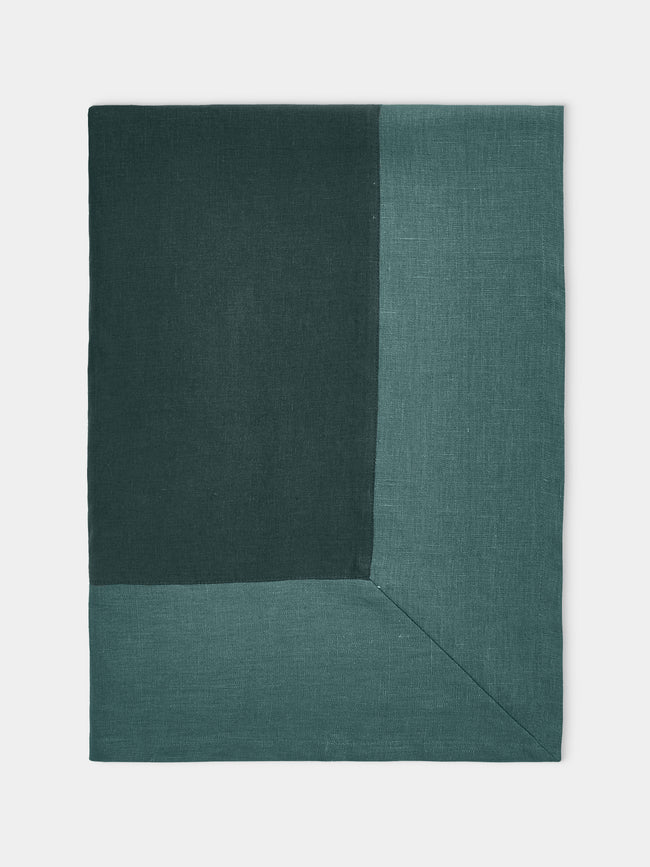 Borgo delle Tovaglie - Bauhaus Linen Extra Large Rectangular Tablecloth - Navy - ABASK - 