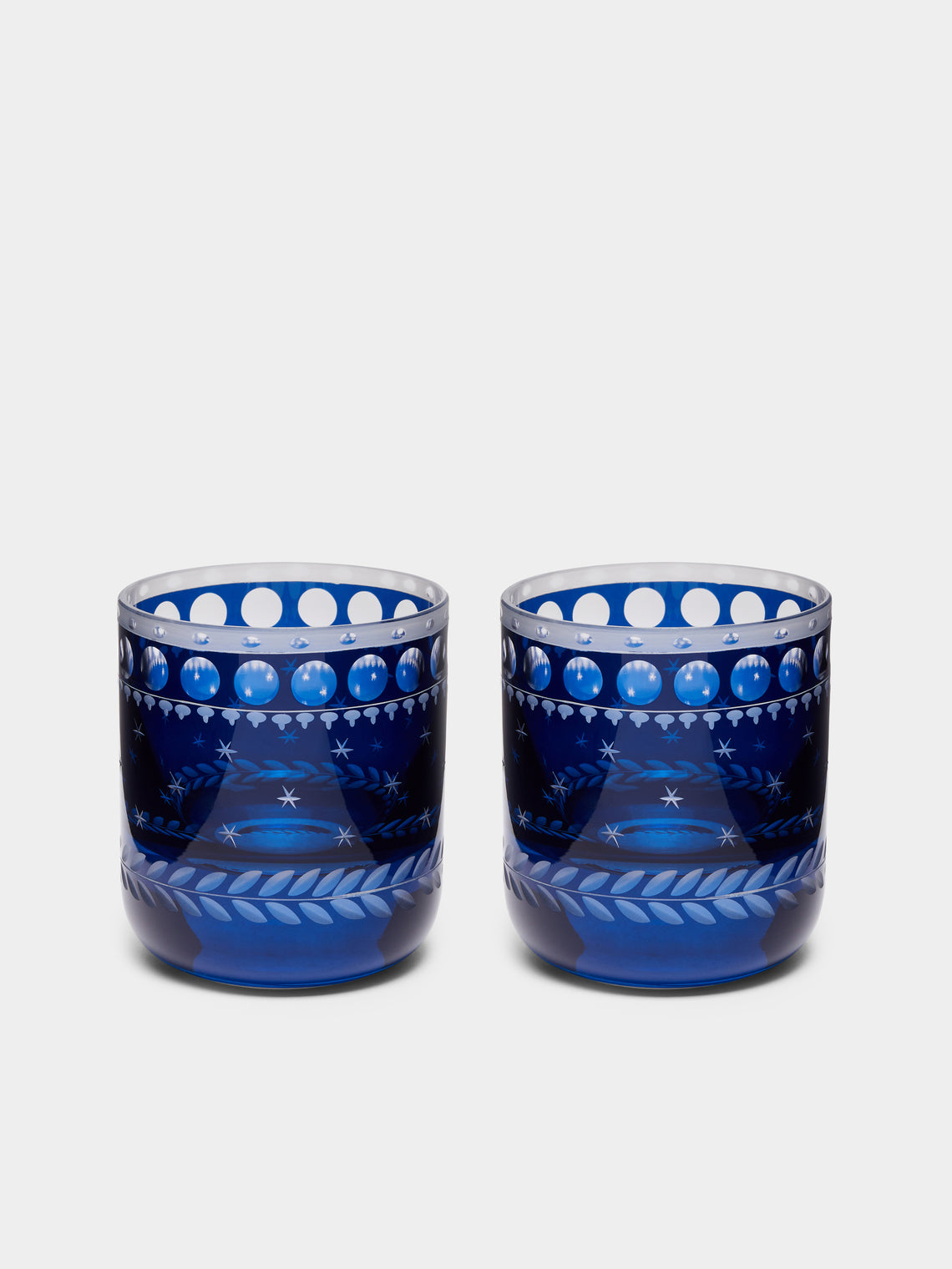 Artel - Staro Hand-Engraved Crystal Votive Candle Holders (Set of 2) -  - ABASK