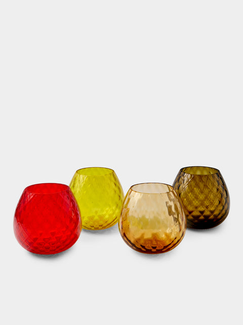 NasonMoretti - Macrame Tealight Holders (Set of 4) - Yellow - ABASK - 
