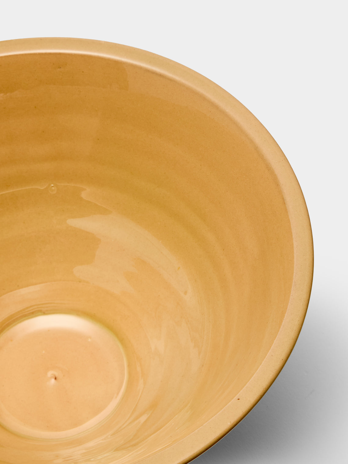 Poterie d’Évires - Flowers Hand-Painted Ceramic Petite Salad Bowl - Dark brown - ABASK