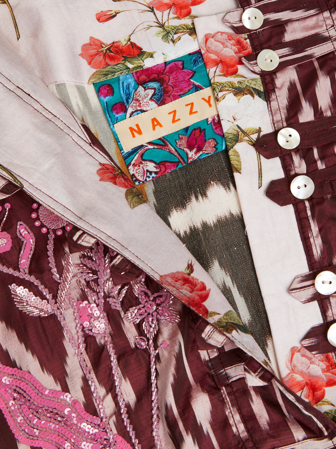 Nazzy Beglari - Hand-Loomed Ikat Silk and Cotton Dress | One Size -  - ABASK