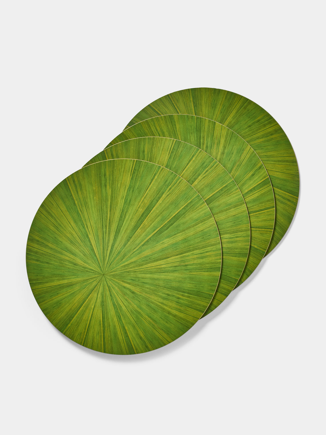 HestiaLiving - Soleil Wood Placemats (Set of 4) - Green - ABASK