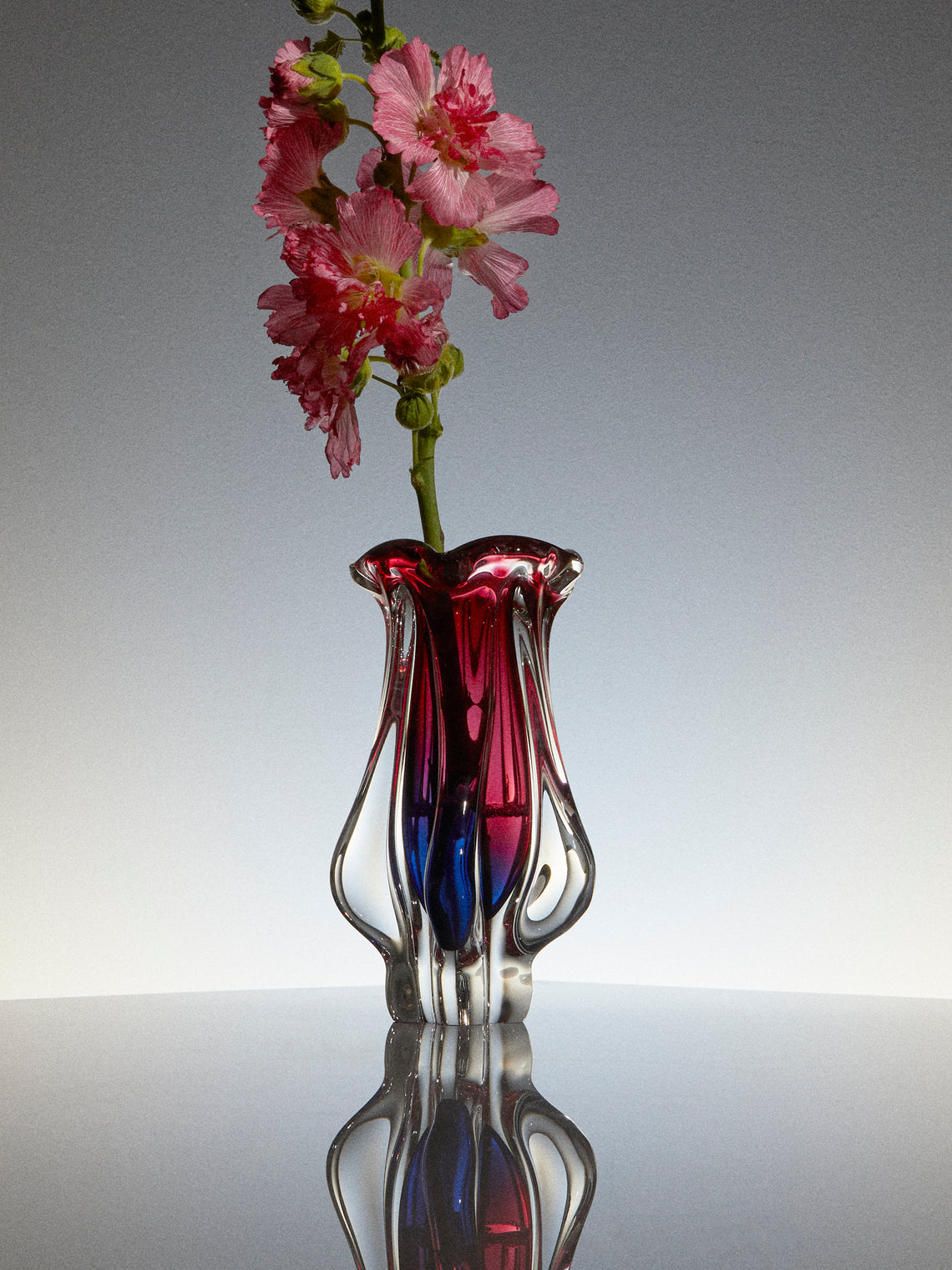 Antique and Vintage - Mid-Century Glass Vase - Clear - ABASK