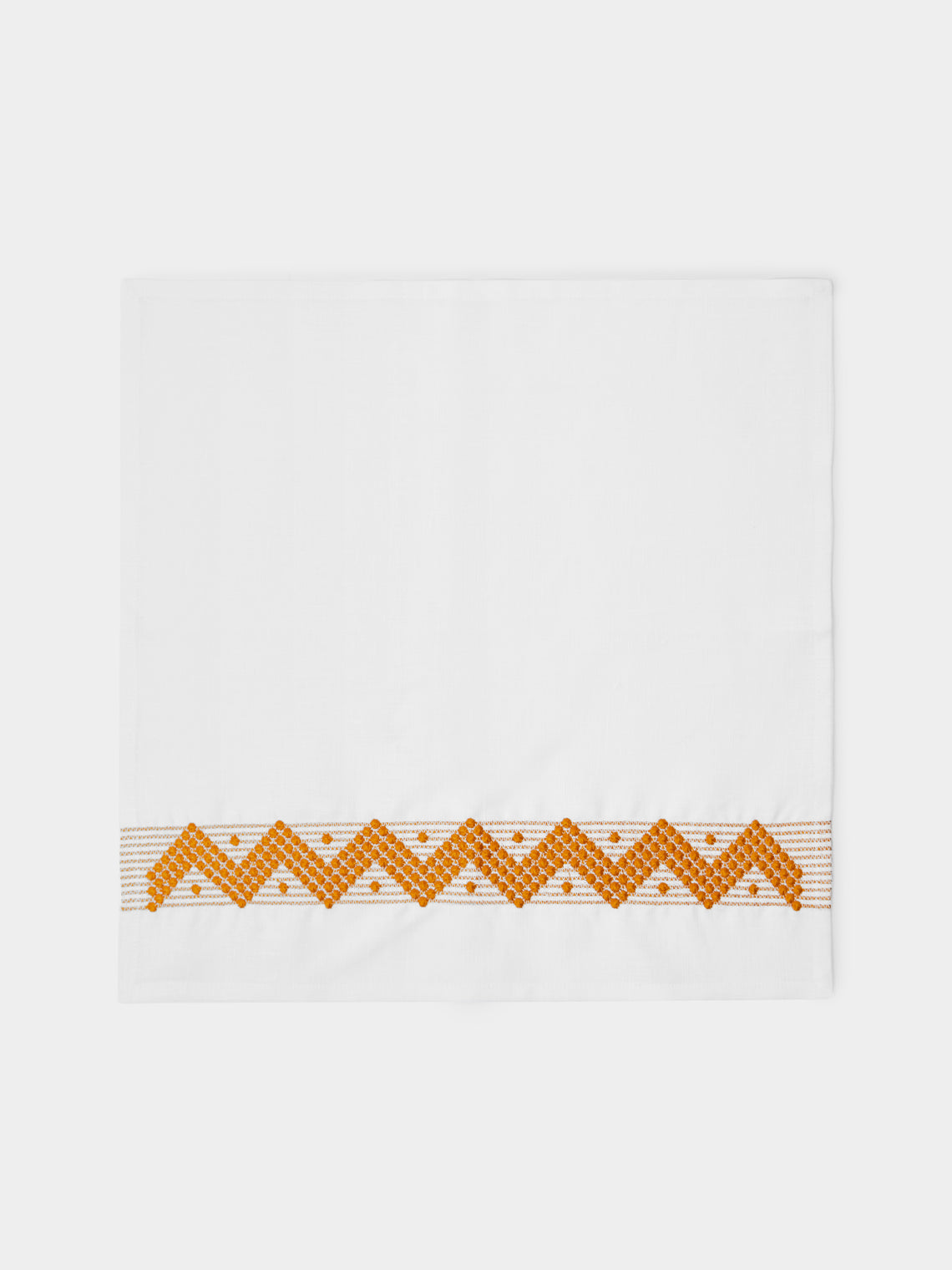 The Table Love - Zigzag Hand-Embroidered Linen Napkins (Set of 4) -  - ABASK
