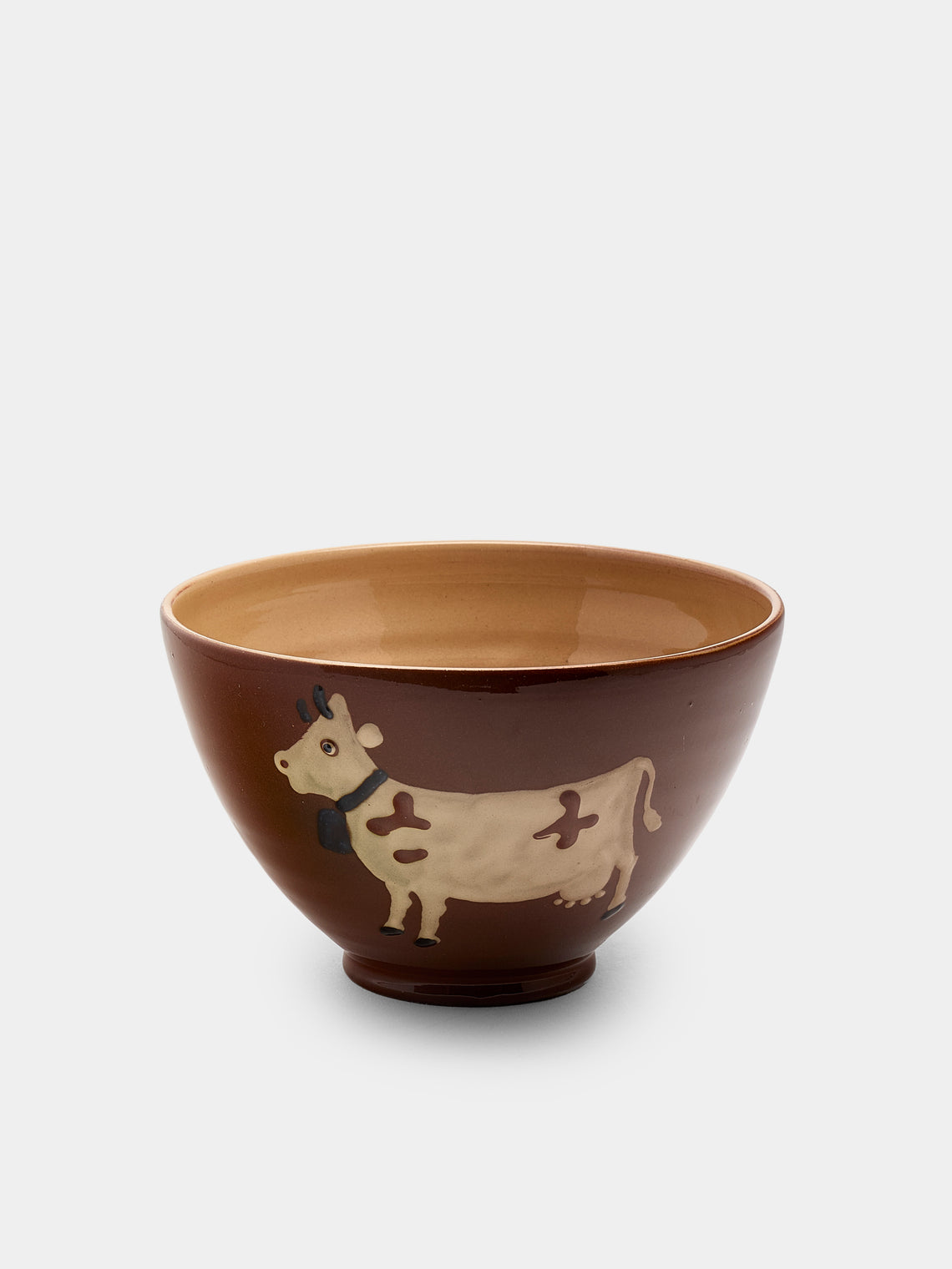 Poterie d’Évires - Cows Hand-Painted Ceramic Bowls (Set of 6) - Light brown - ABASK
