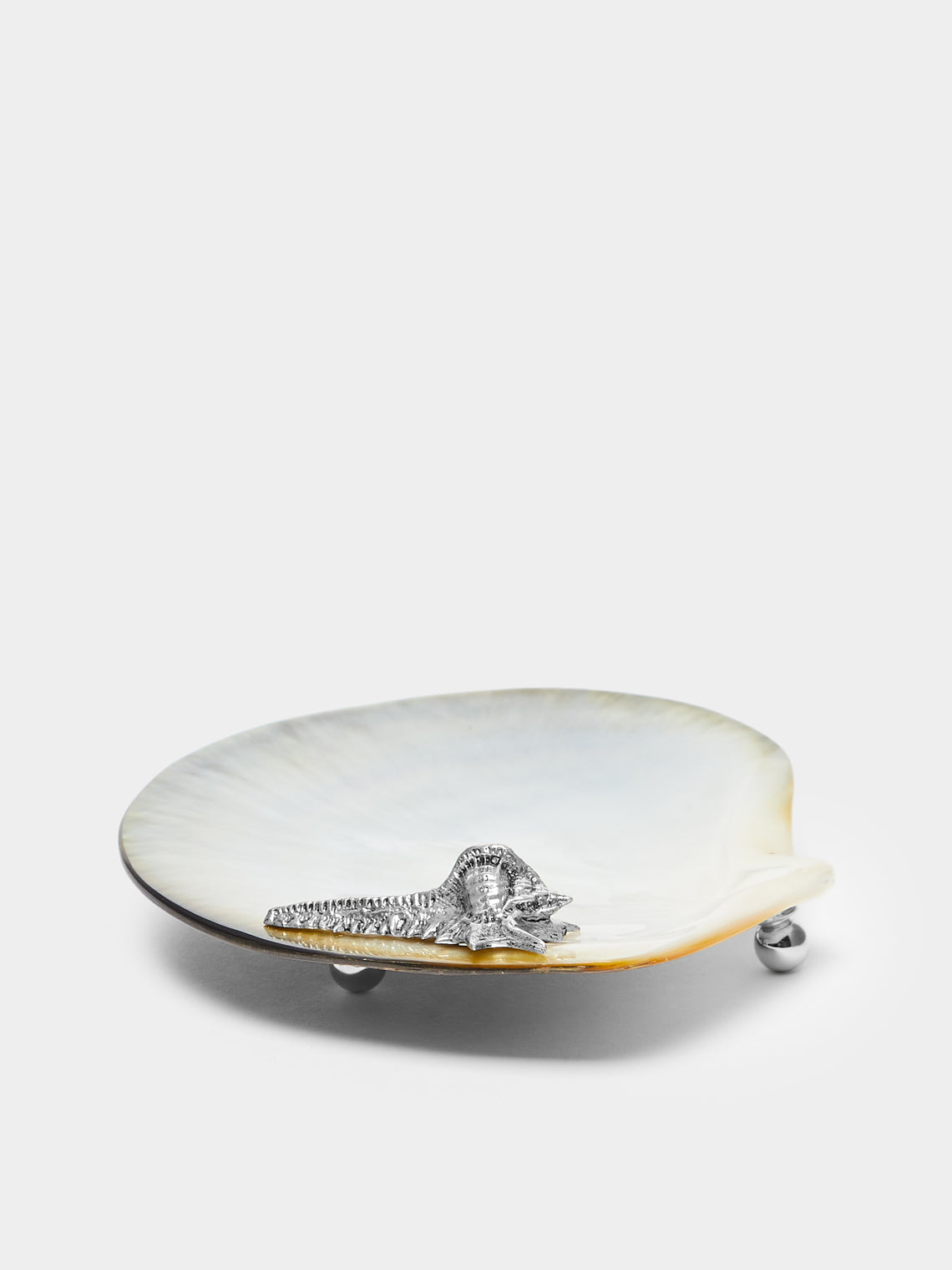 Objet Luxe - Silver-Plated and Black Mother-of-Pearl Plate -  - ABASK