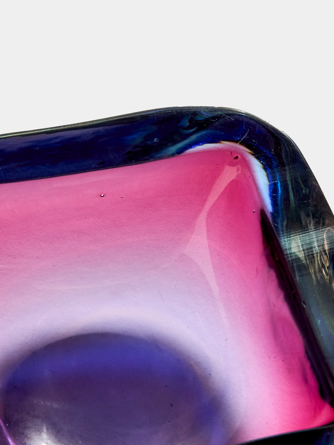 Antique and Vintage - 1960s Flavio Poli Murano Glass Ashtray - Purple - ABASK