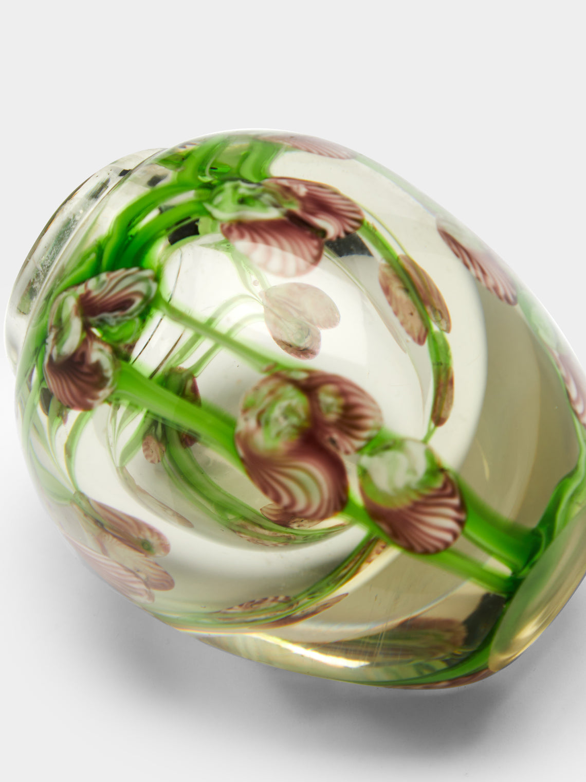Antique and Vintage - 1950s Floral Glass Bud Vase -  - ABASK