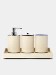 Pinetti - Poseidon Leather Bathroom Set - Cream - ABASK - 