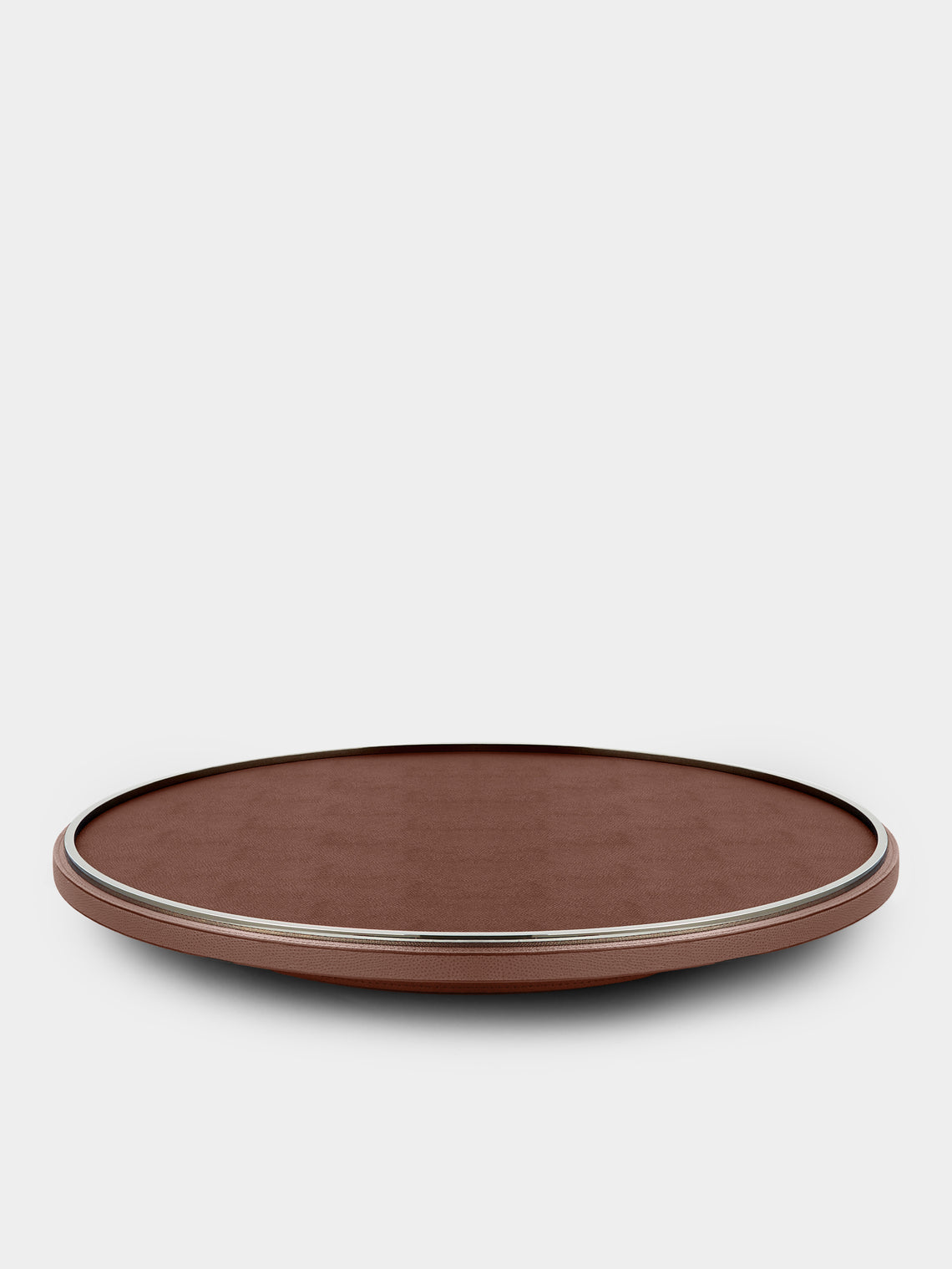 Giobagnara - Neptune Leather Lazy Susan - Brown - ABASK - 