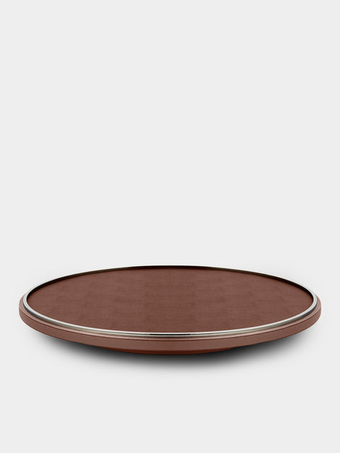 Giobagnara - Neptune Leather Lazy Susan - Brown - ABASK - 