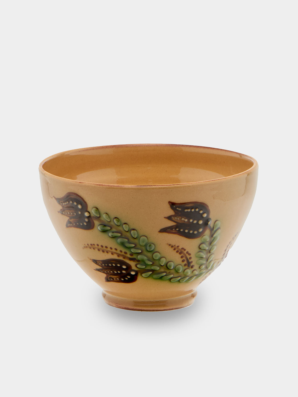 Poterie d’Évires - Flowers Hand-Painted Ceramic Bowls (Set of 6) - Cream - ABASK