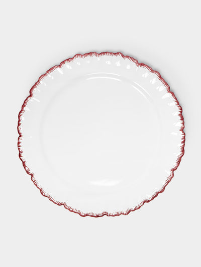 Atelier Soleil - Combed Edge Hand-Painted Ceramic Charger Plates (Set of 4) -  - ABASK - 