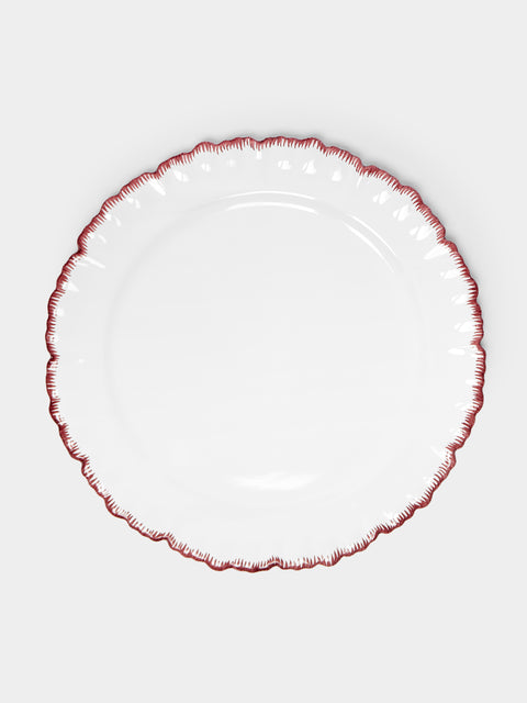 Atelier Soleil - Combed Edge Hand-Painted Ceramic Charger Plates (Set of 4) -  - ABASK - 