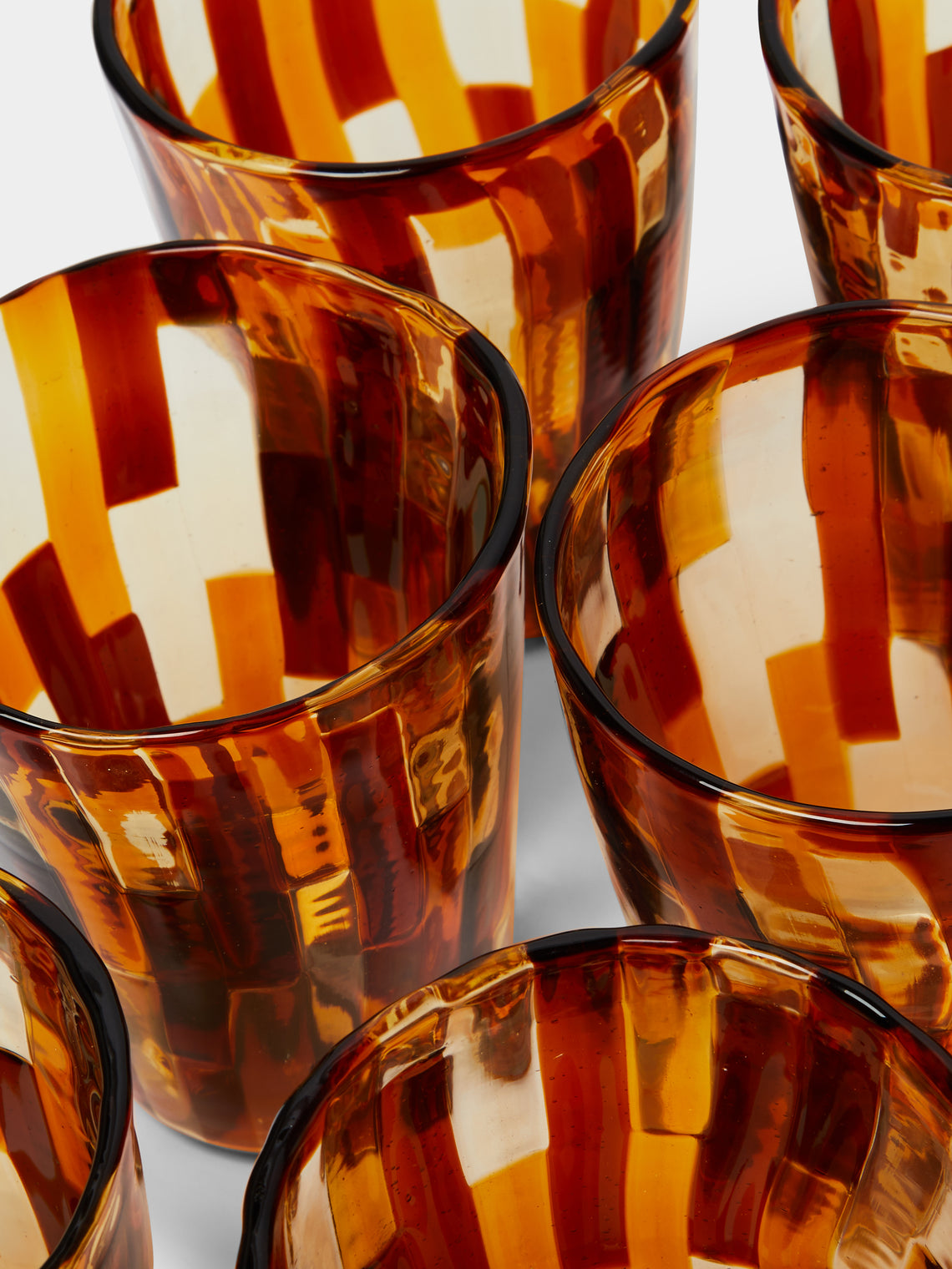F&M Ballarin - Acquamarina Hand-Blown Murano Glass Tumblers (Set of 6) -  - ABASK