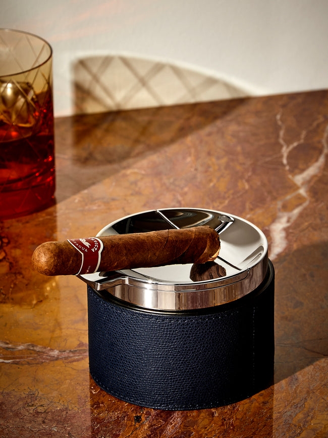 Giobagnara - Colorado Leather Ashtray - Navy - ABASK