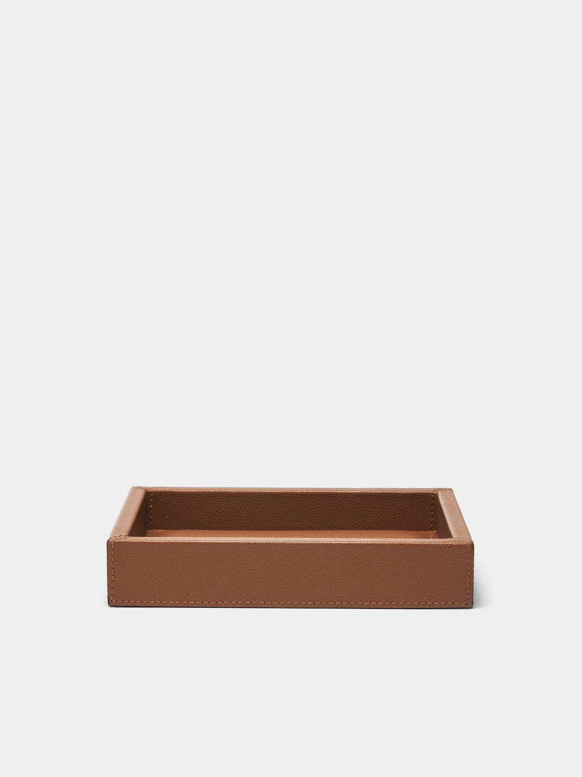 Giobagnara - Soft Leather Valet Tray (8in/20cm) - Brown - ABASK - 