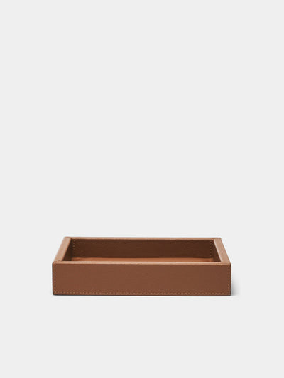 Giobagnara - Soft Leather Valet Tray (8in/20cm) - Brown - ABASK - 