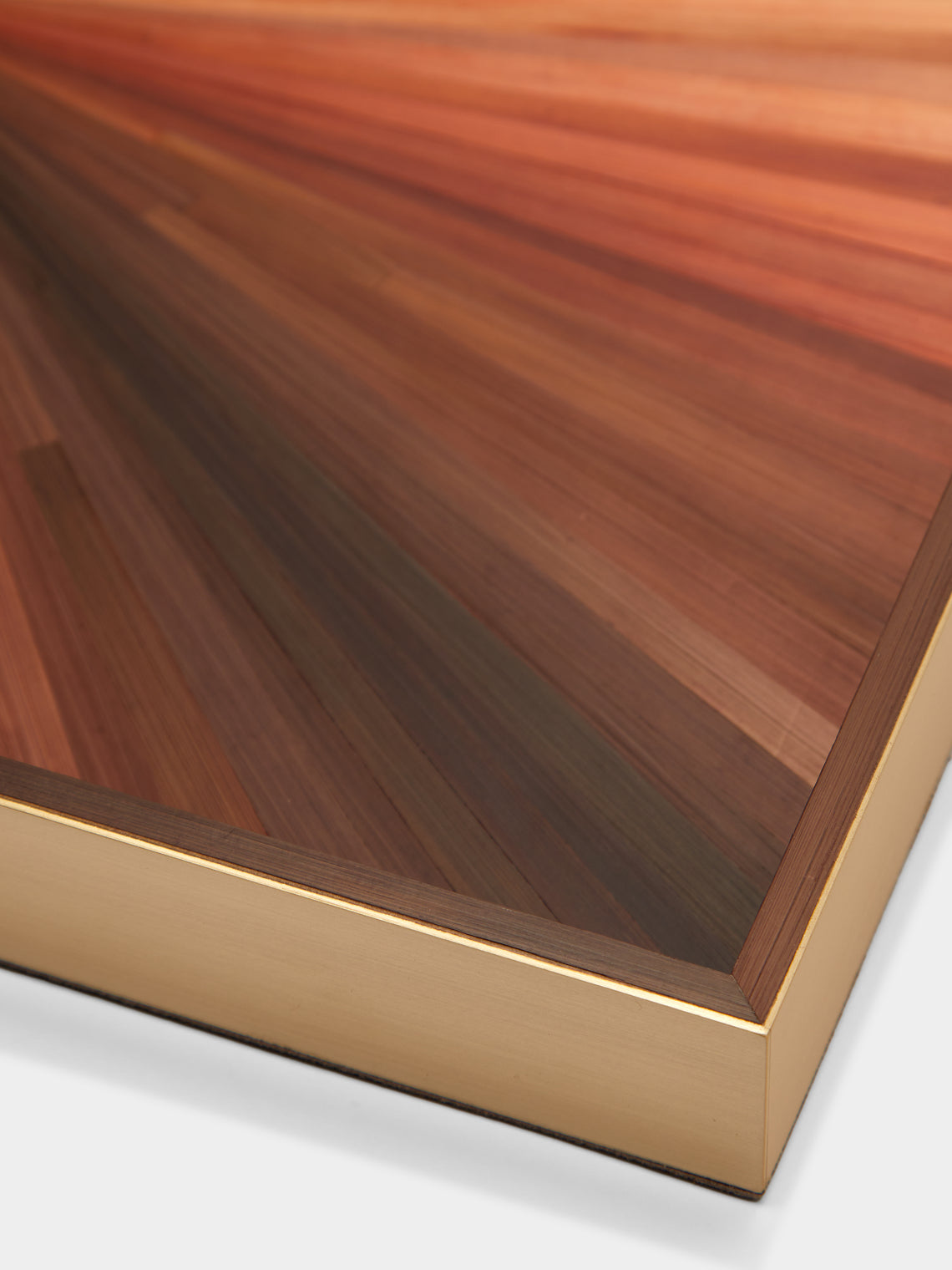 Ruda Studio - Starburst Rye Straw Inlay Wood Tray -  - ABASK