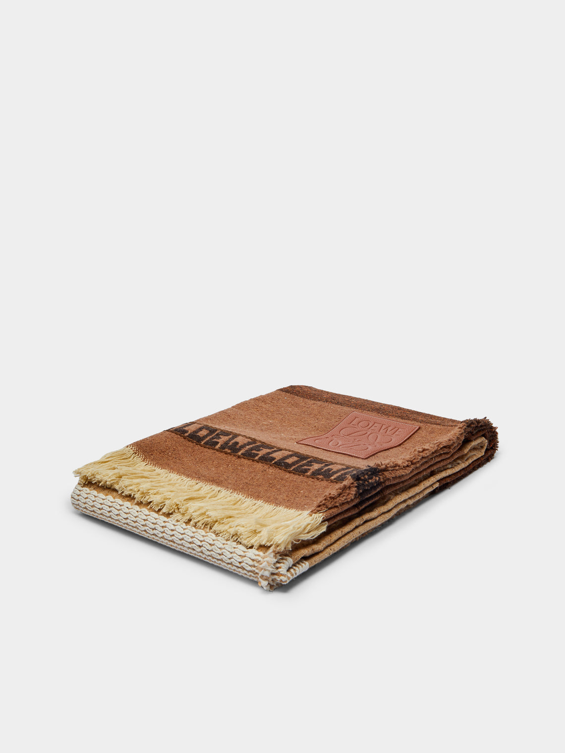 Loewe Home - Wool and Linen Striped Blanket -  - ABASK