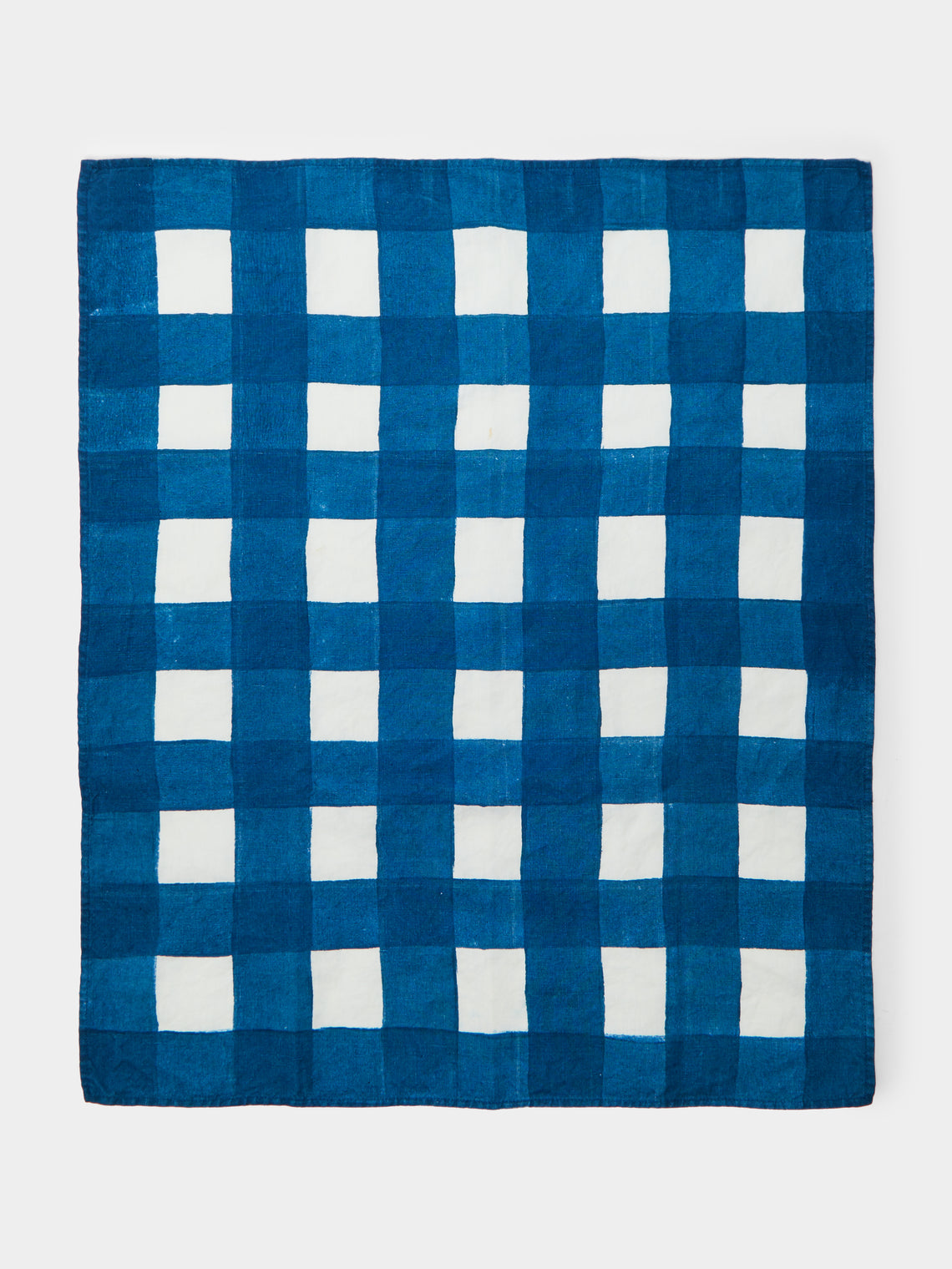 Stamperia Bertozzi - Gingham Hand-Painted Linen Tea Towels (Set of 2) -  - ABASK