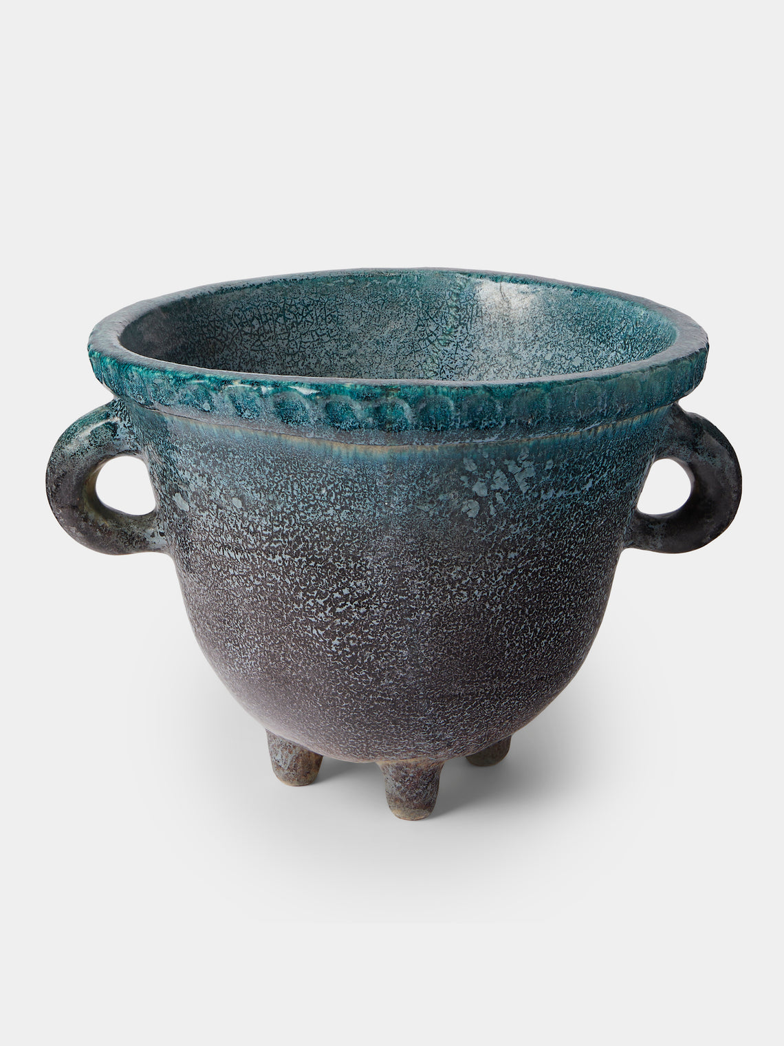 Antique and Vintage - 1950s Accolay Planter - Blue - ABASK - 