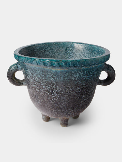 Antique and Vintage - 1950s Accolay Planter - Blue - ABASK - 
