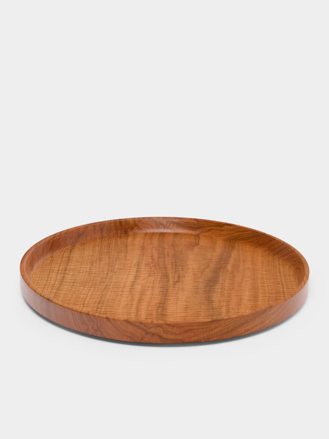 Thursday Furniture - Hand-Turned Cherry Carved Platter - Brown - ABASK - 