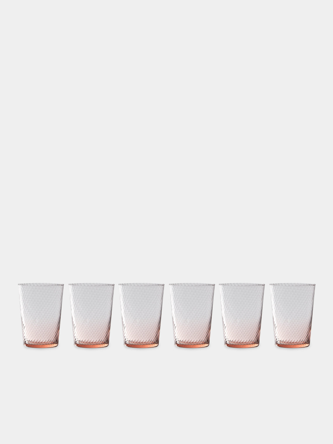 Mun Deluxe Brand Venezia - Torsé Hand-Blown Glass Highballs (Set of 6) - Pink - ABASK