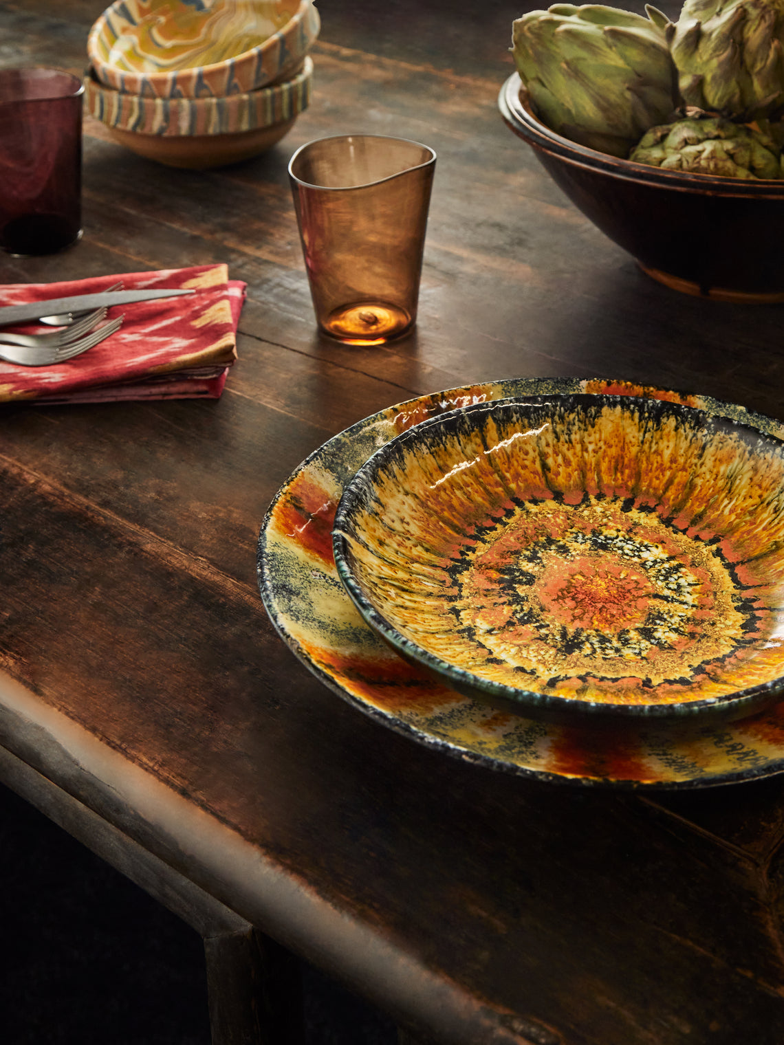 Antique and Vintage - 1950-1970 Fat Lava Bowl - Yellow - ABASK
