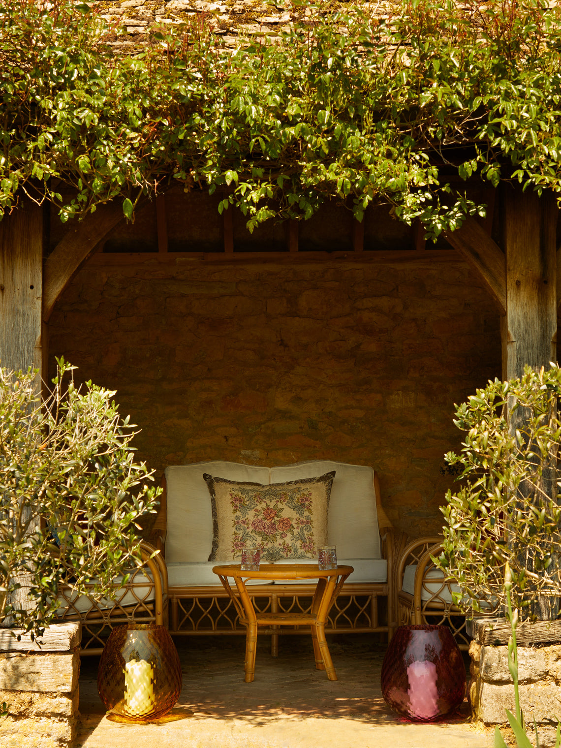 By Walid - 19th-Century Needlepoint Wool Cushion -  - ABASK