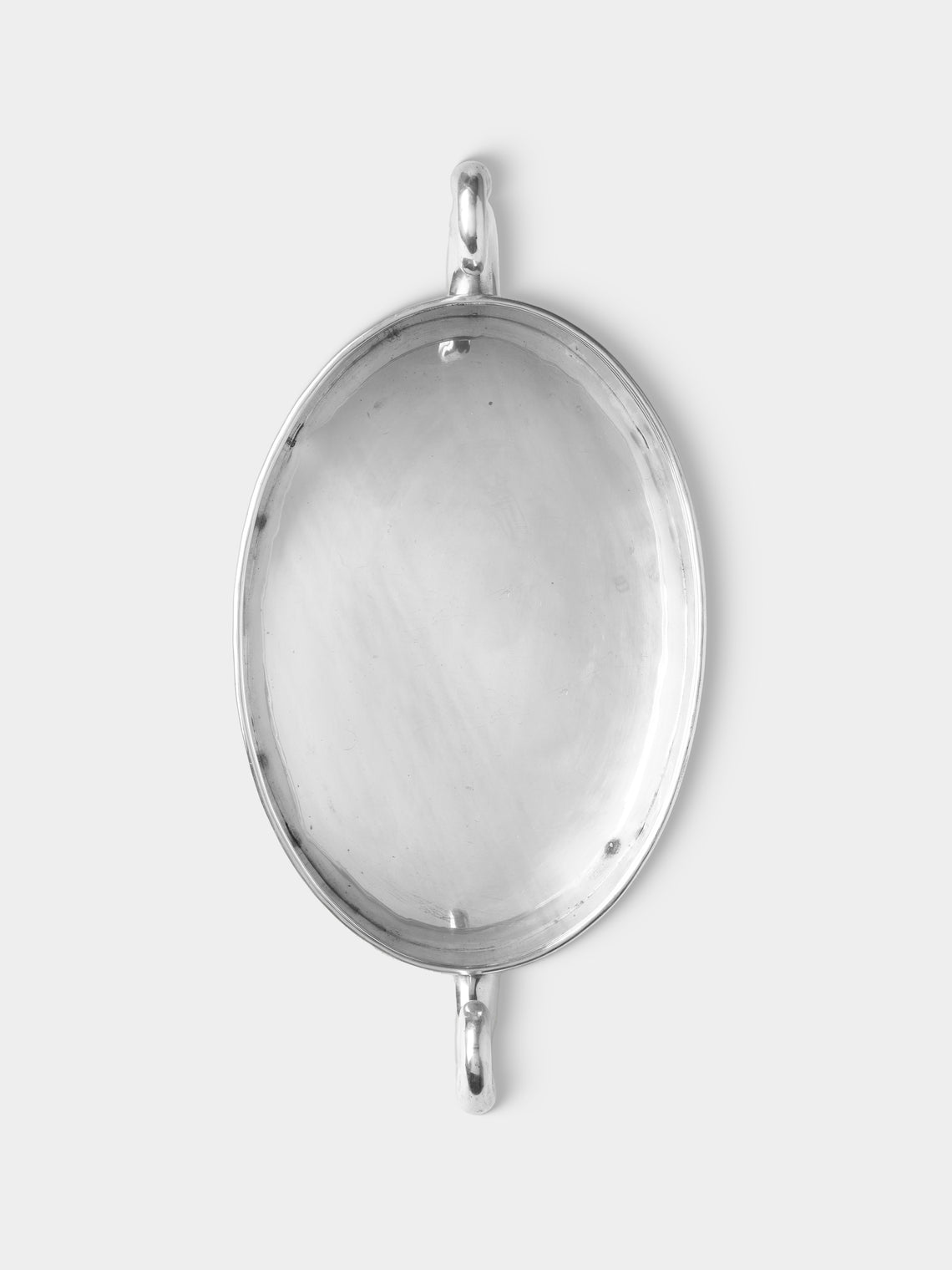 Antique and Vintage - Mid-Century Swan Silver-Plated Tray (18.5in/47cm) - Silver - ABASK