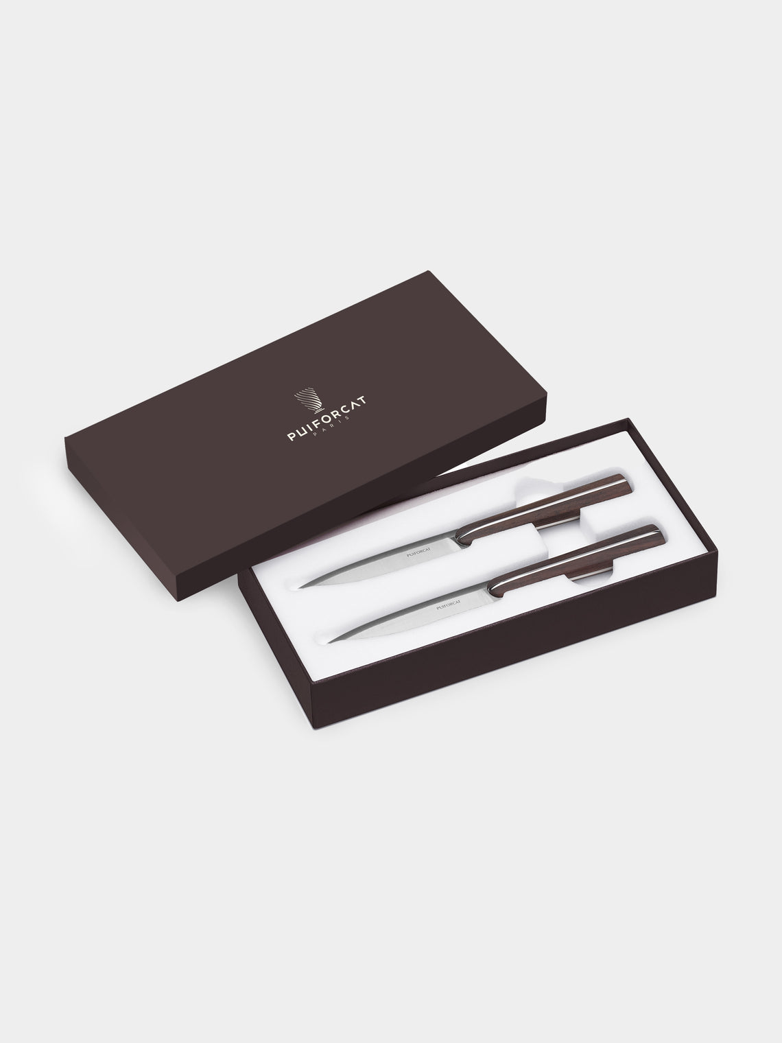 Puiforcat - Couteaux d'Orfèvre Stainless Steel and Wood Paring Knives (Set of 2) - Silver - ABASK - 