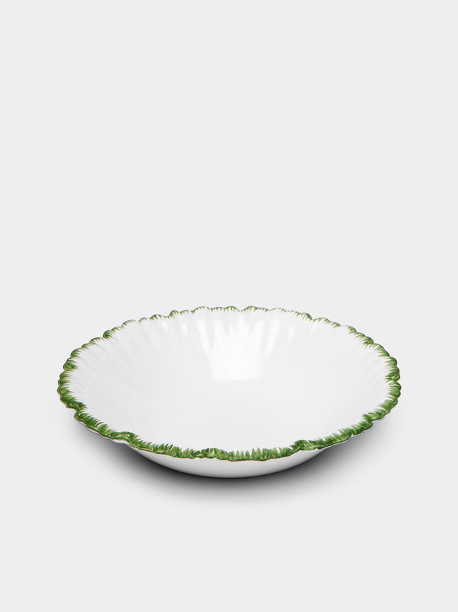 Atelier Soleil - Combed Edge Hand-Painted Ceramic Bowls (Set of 4) -  - ABASK - 