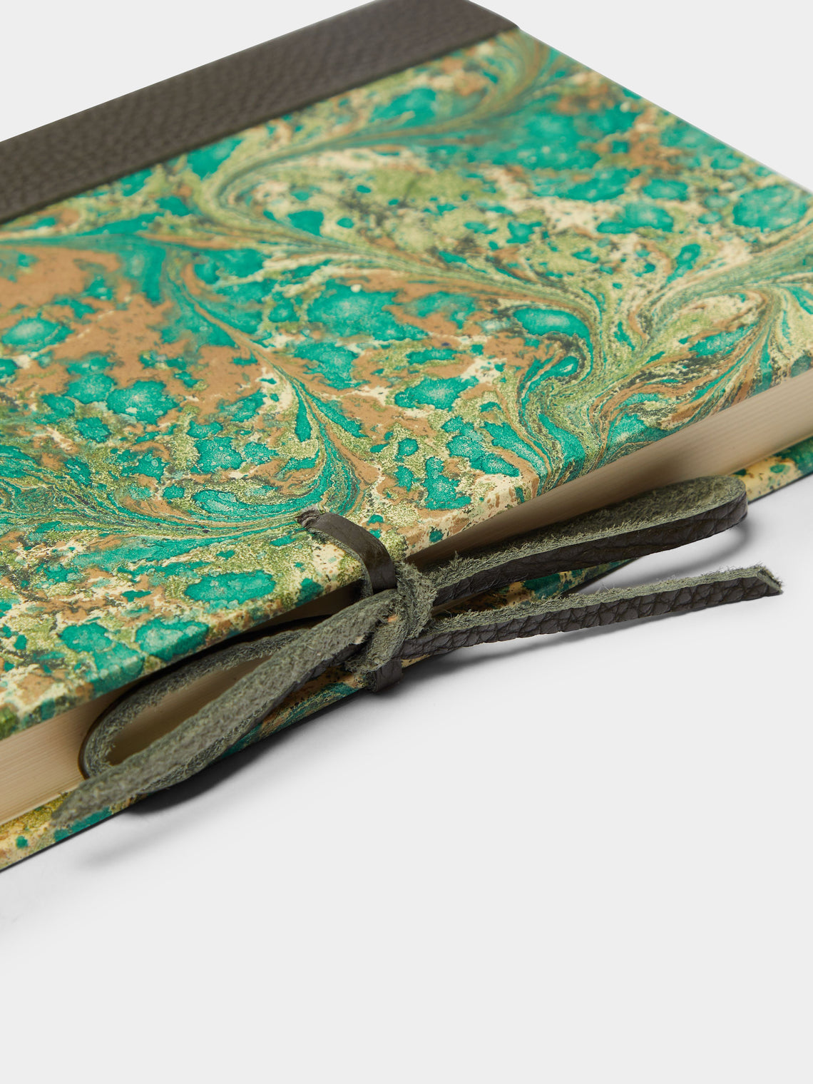 Giannini Firenze - Hand-Marbled Leather Bound Notebook -  - ABASK