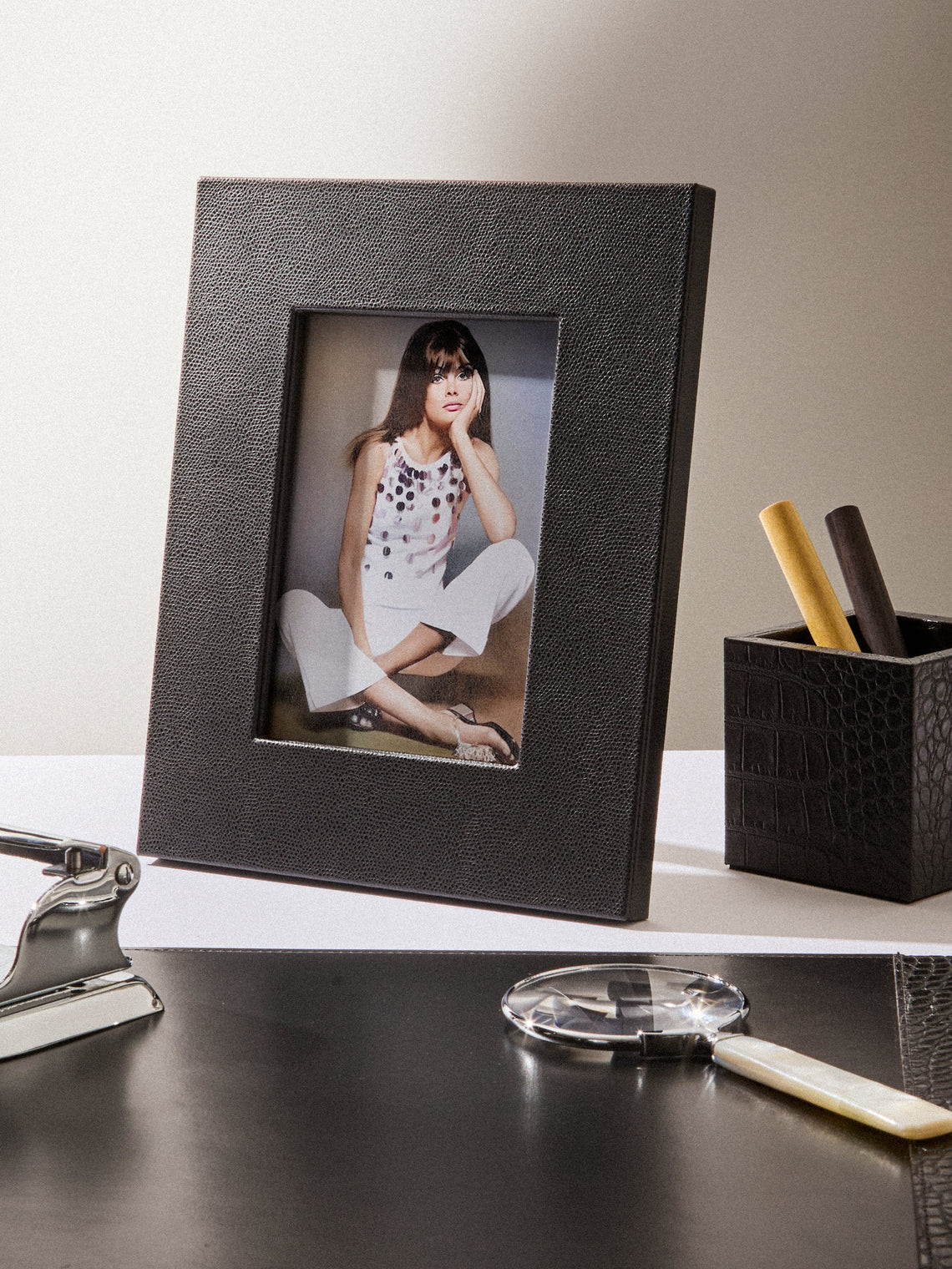 Pinetti - Leather Photo Frame (5x7") - Black - ABASK