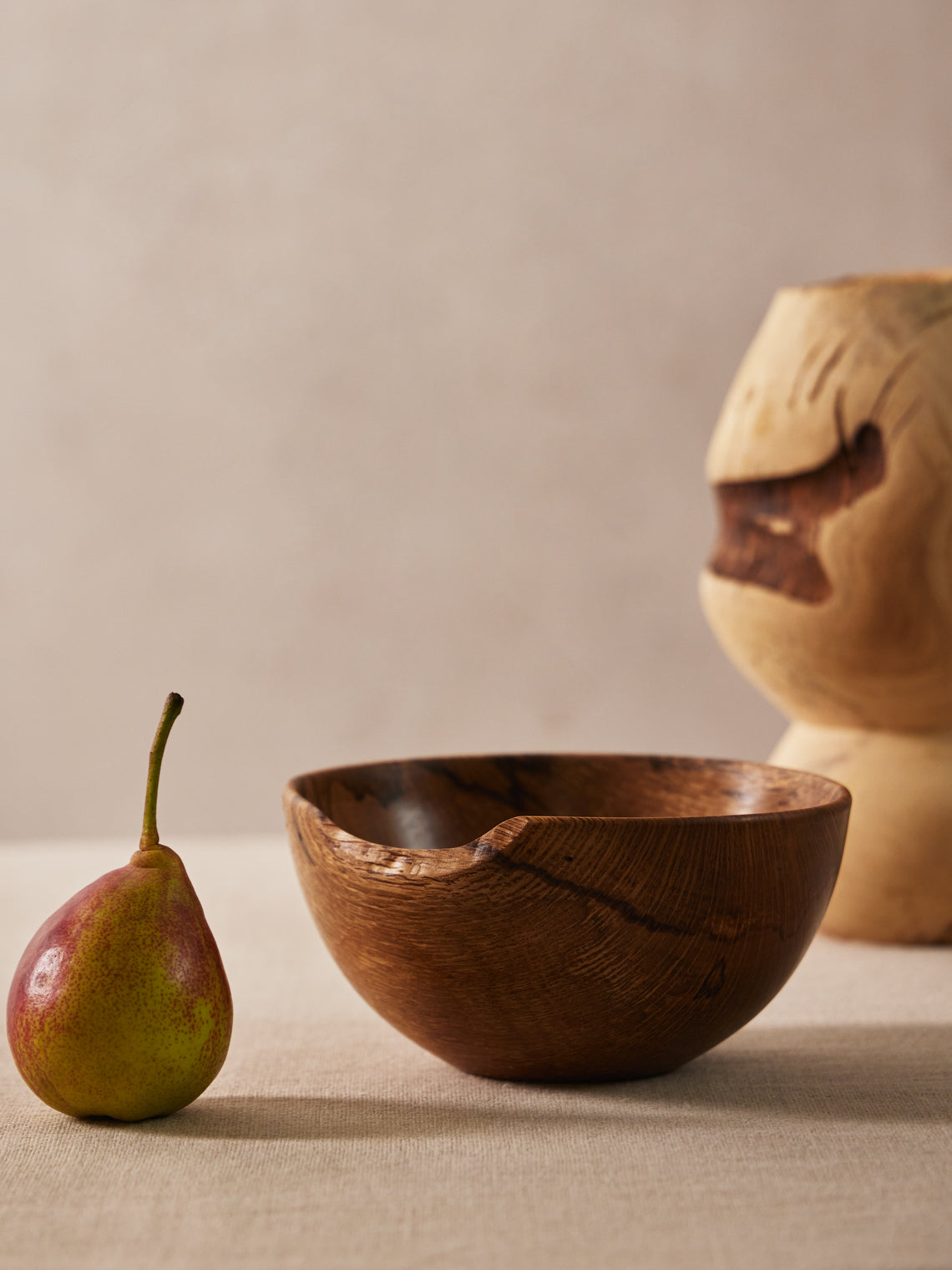 Thursday Furniture - Hand-Turned Oak Bowl - Brown - ABASK