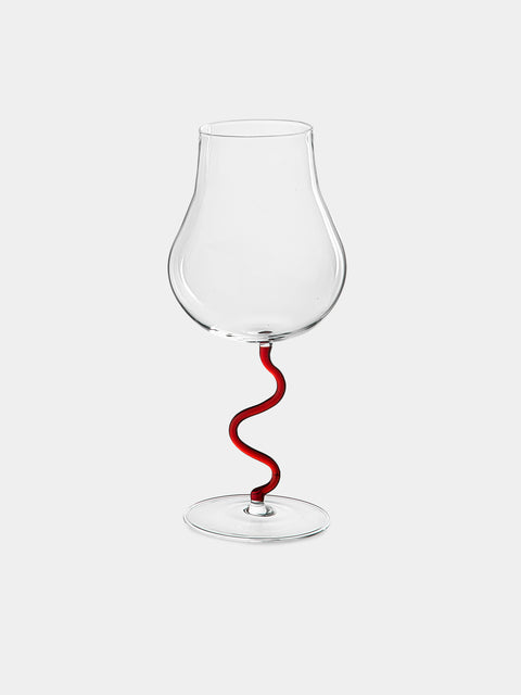 River Valadez - Hand-Blown Red Wine Glasses (Set of 2) - Clear - ABASK - 