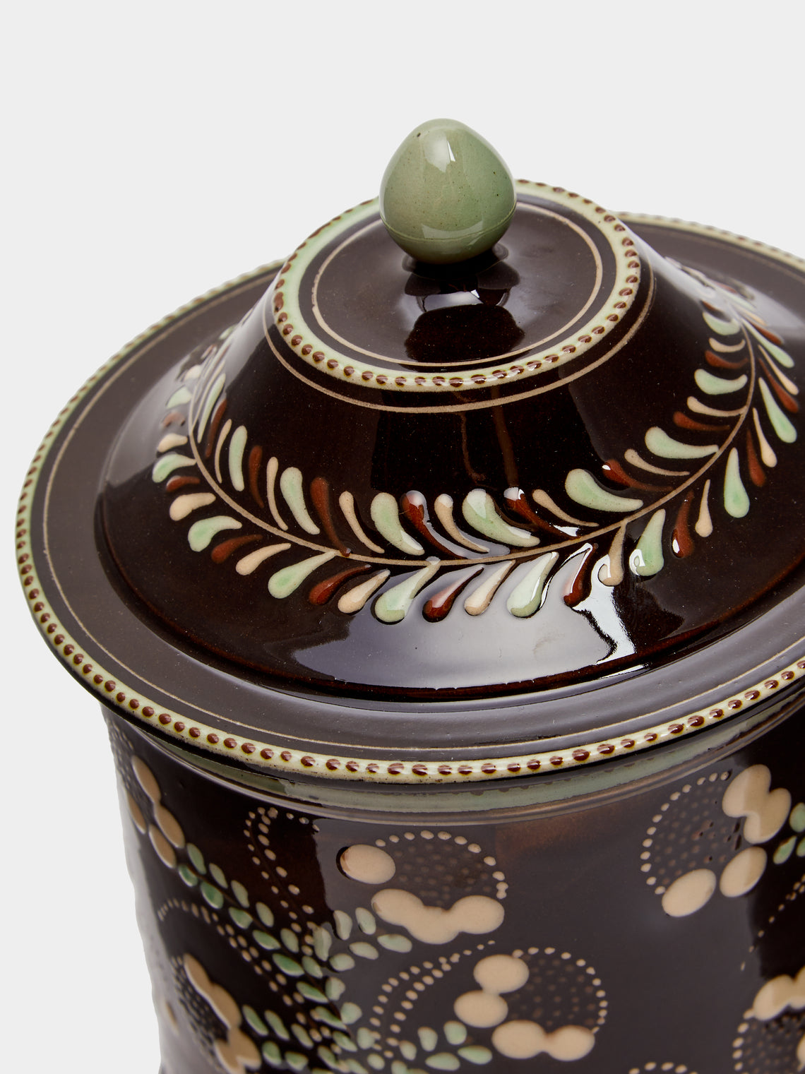 Poterie d’Évires - Flowers Hand-Painted Ceramic Large Jar -  - ABASK