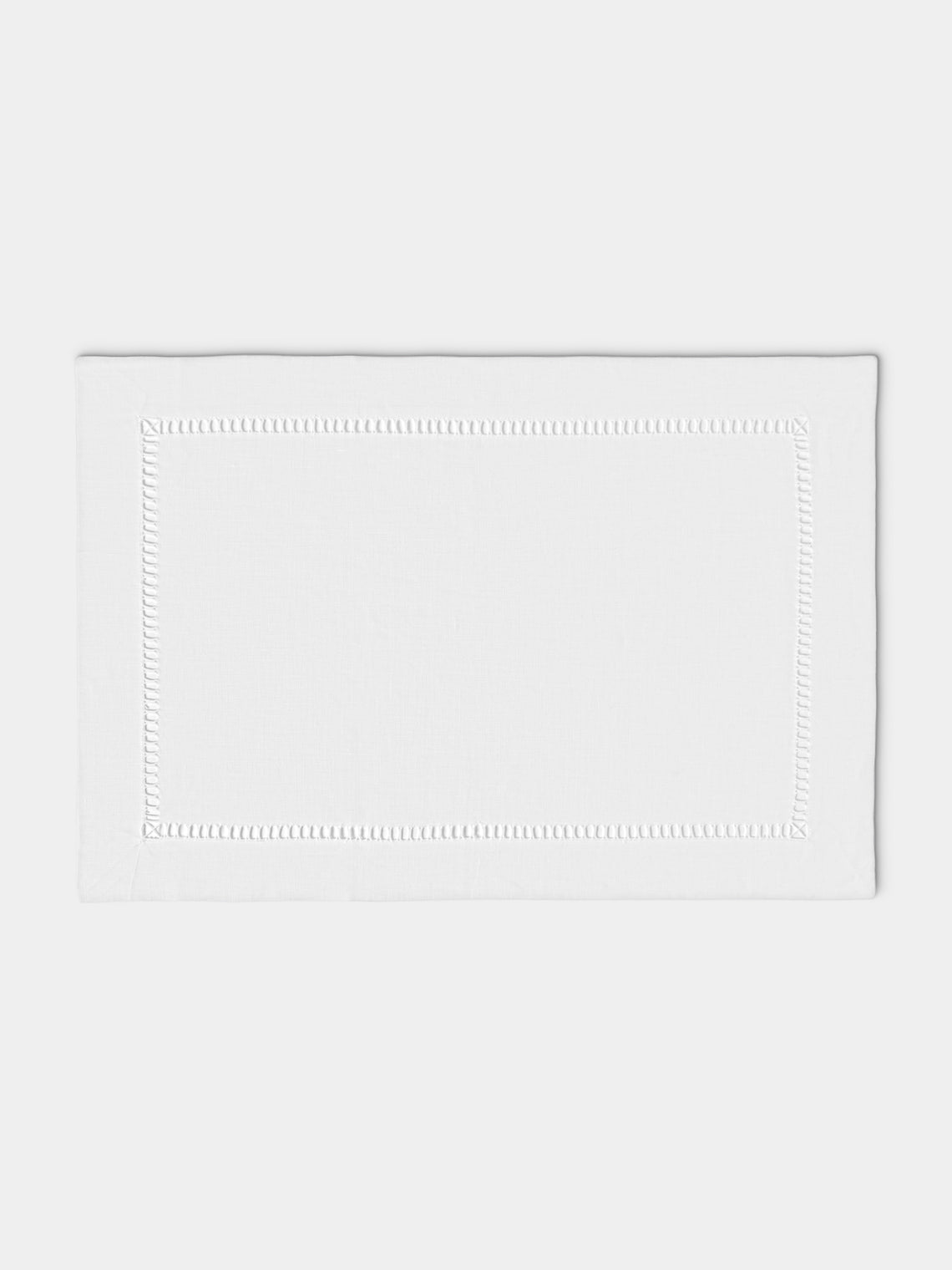 Los Encajeros - Tokyo Linen Placemats (Set of 4) - White - ABASK - 