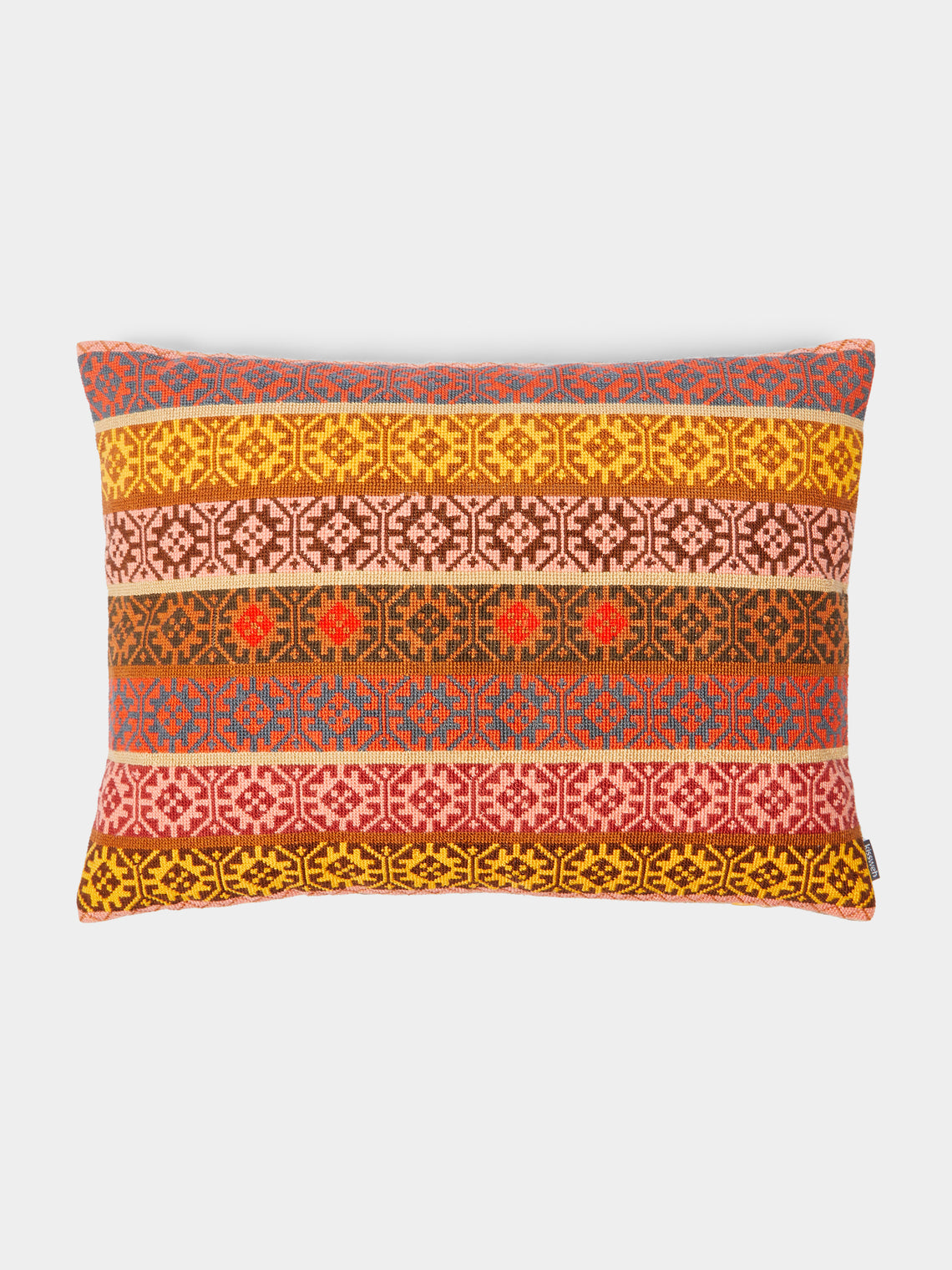 Kissweh - Wafa'a Hand-Embroidered Cotton Cushion -  - ABASK - 