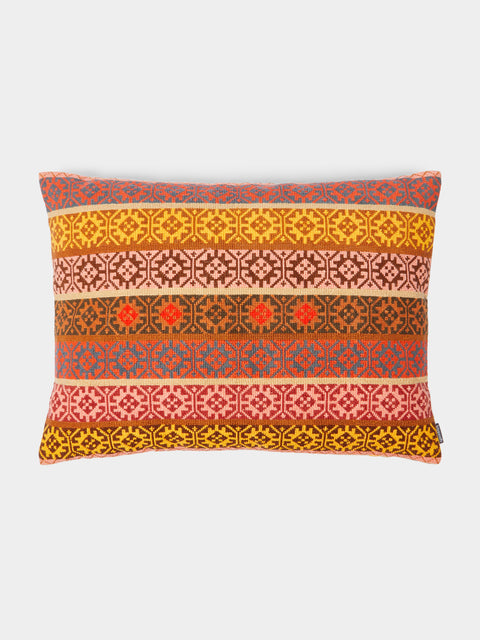Kissweh - Wafa'a Hand-Embroidered Cotton Cushion -  - ABASK - 