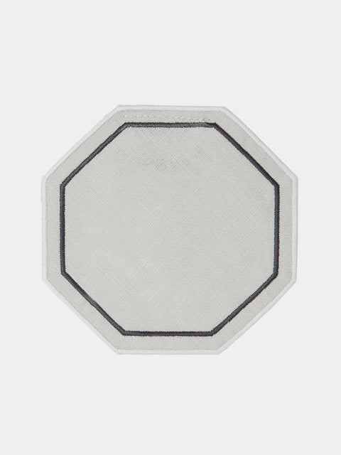 Los Encajeros - Octo Embroidered Linen Coasters (Set of 6) -  - ABASK - 