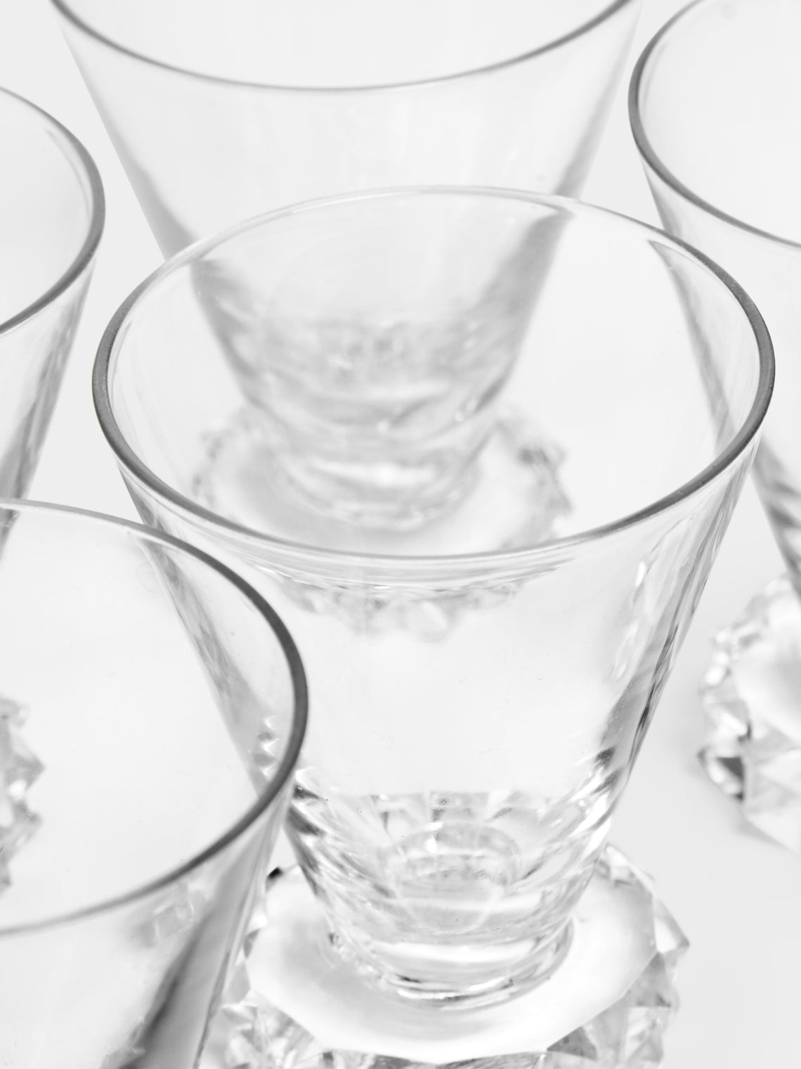 Antique and Vintage - 1930s Saint Louis Diamonds Crystal Decanter and Shot Glasses (Set of 5) -  - ABASK
