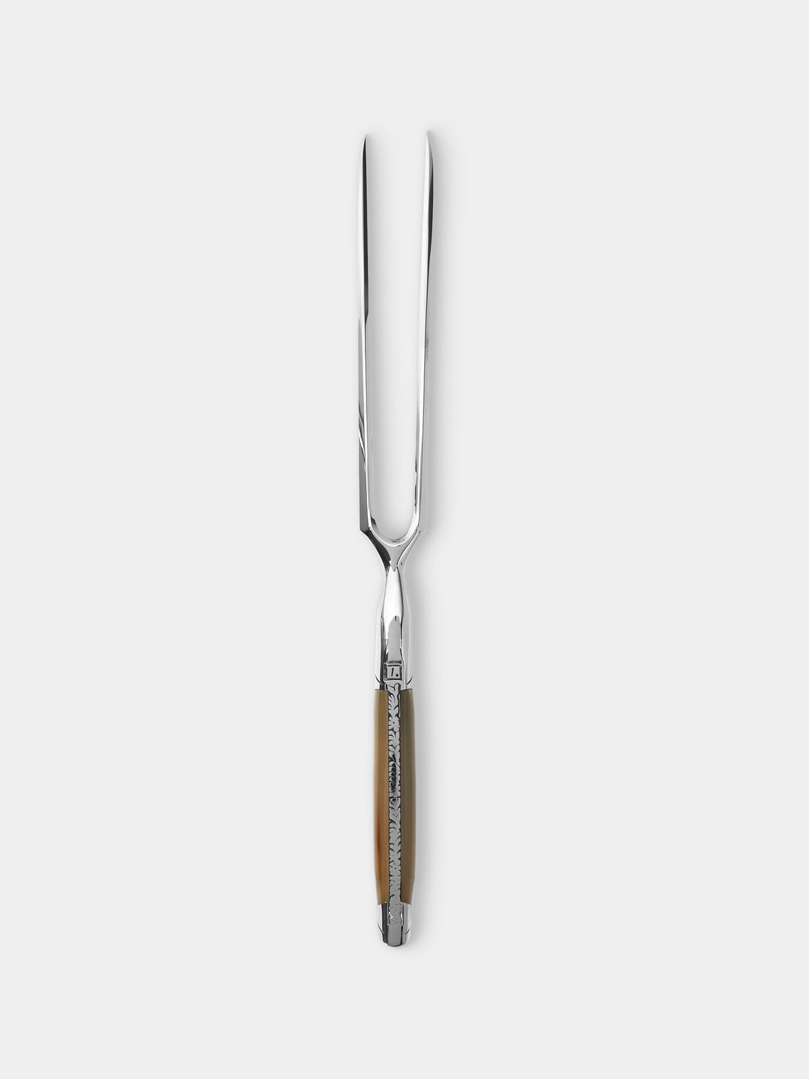 Goyon-Chazeau - Le Thiers Prestige Flammée Blonde Horn Carving Utensils (Set of 2) - Brown - ABASK