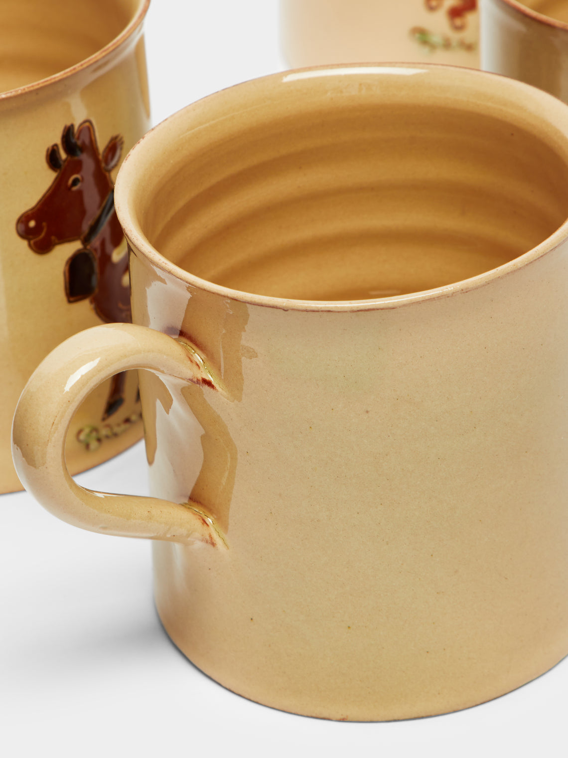 Poterie d’Évires - Animals Hand-Painted Ceramic Mugs (Set of 4) -  - ABASK