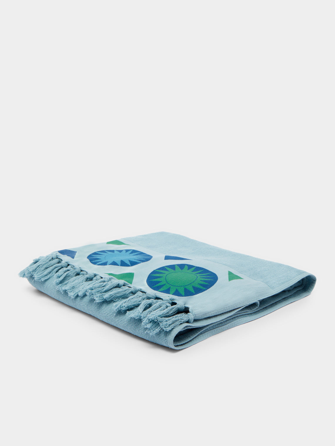 Anūt Cairo - Sunshine Hand-Printed Cotton Beach Towels (Set of 2) -  - ABASK