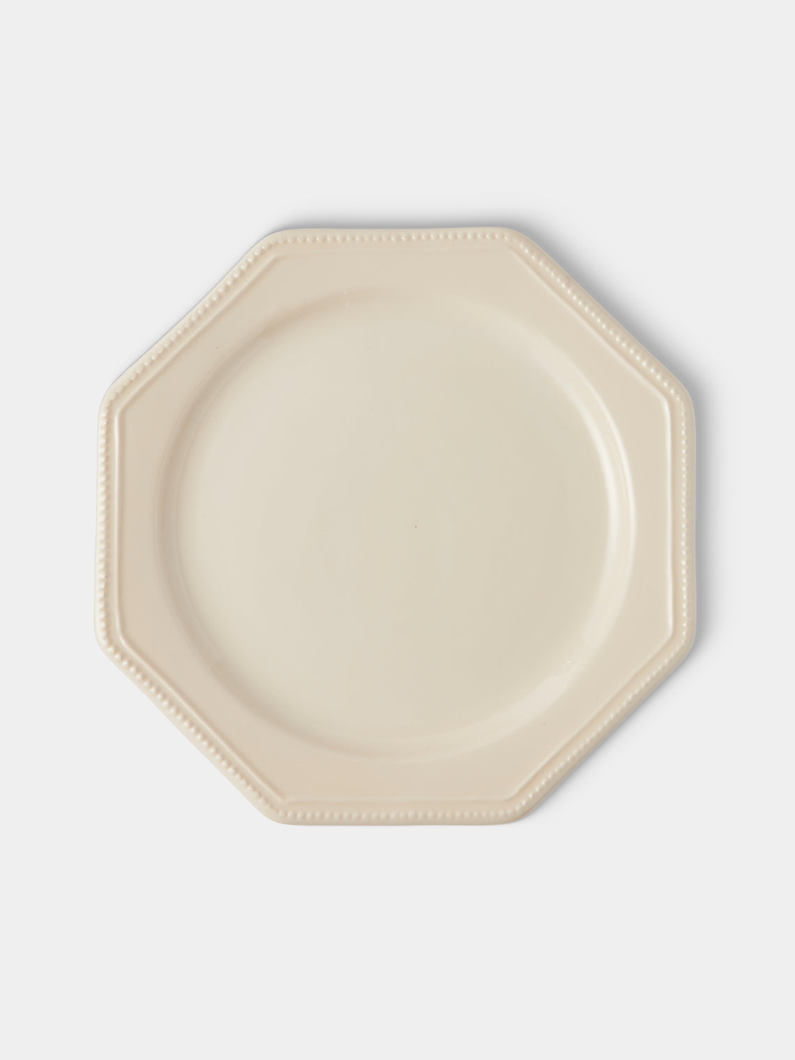 Maison Pichon Uzès - Louis XVI Hand-Glazed Ceramic Dinner Plates – 10in/26cm (Set of 4) - White - ABASK